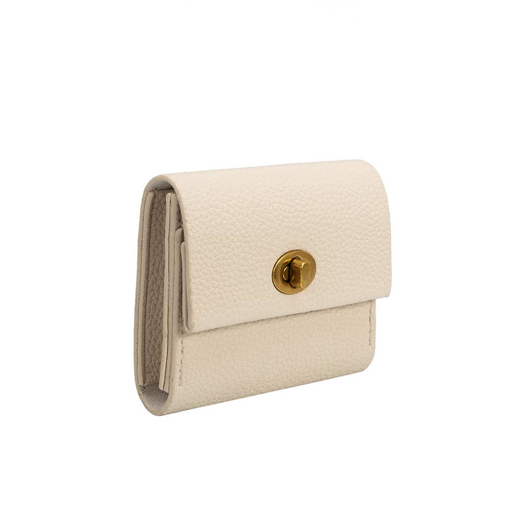 Rita Ivory Vegan Card Case Wallet