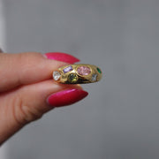 Mosaic Ring | Multicolor Gem Ring: 6