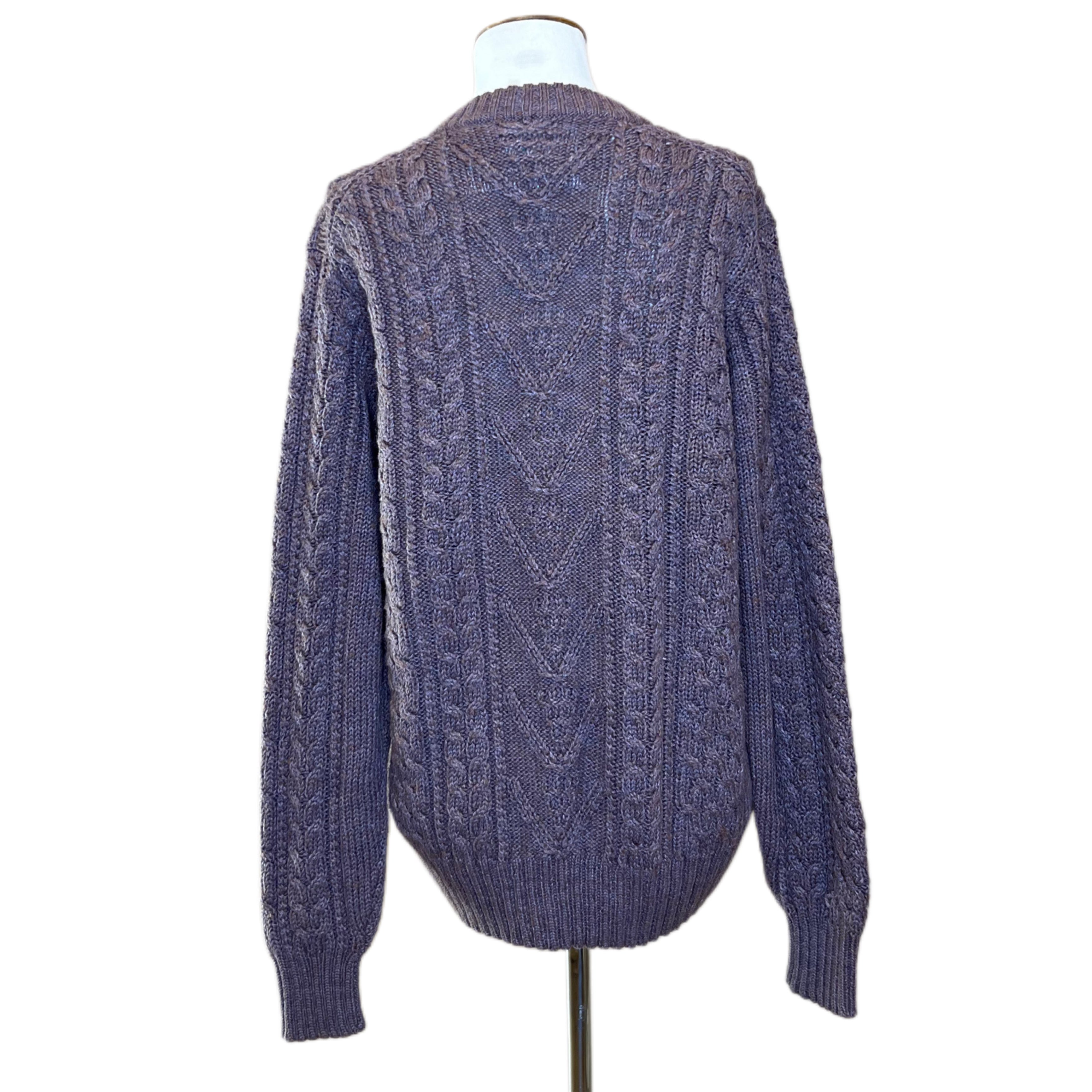 Mauve Fisherman Knit, 1980s, 46” Bust