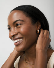 Whitney Hoops: Gold plate