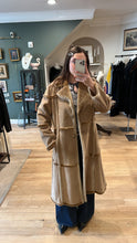 Load image into Gallery viewer, Tan Suede Coat, 1990s, 46” Bust, as is