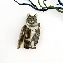 Load image into Gallery viewer, Creative Black Cat Acetate Animal Hair Claw Clip: BlackWhite-Cat