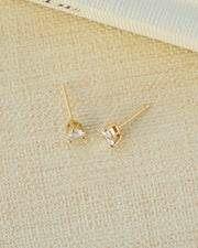 5x7mm Pear Studs: Silver