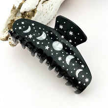 Load image into Gallery viewer, Night Sky Acetate Hair Claw Clip – Starry Galaxy Design: Black