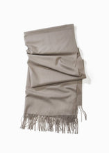 Load image into Gallery viewer, Cashmere All-in-one scarf + shawl + blanket for any Occasion: Cappucino