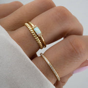 Stacking Rope Ring: Gold / 6