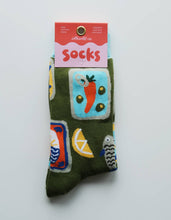 Load image into Gallery viewer, Tinned Fish 100% Cotton Women's Crew Socks