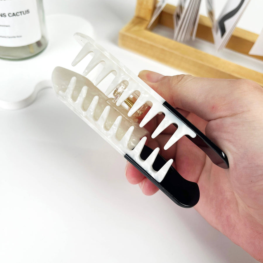 Funy Knife Hair Claw Clip: White
