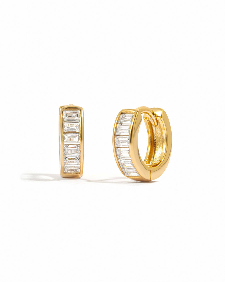 Small Baguette Huggies: Gold