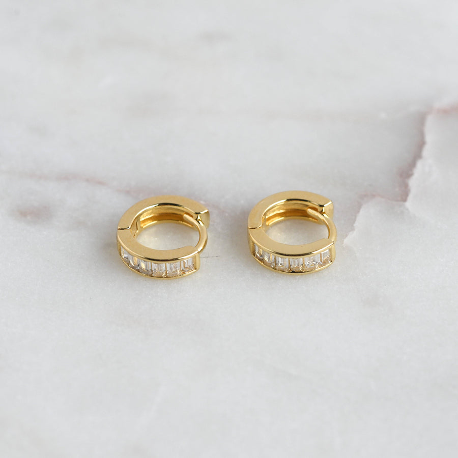 Small Baguette Huggies: Gold