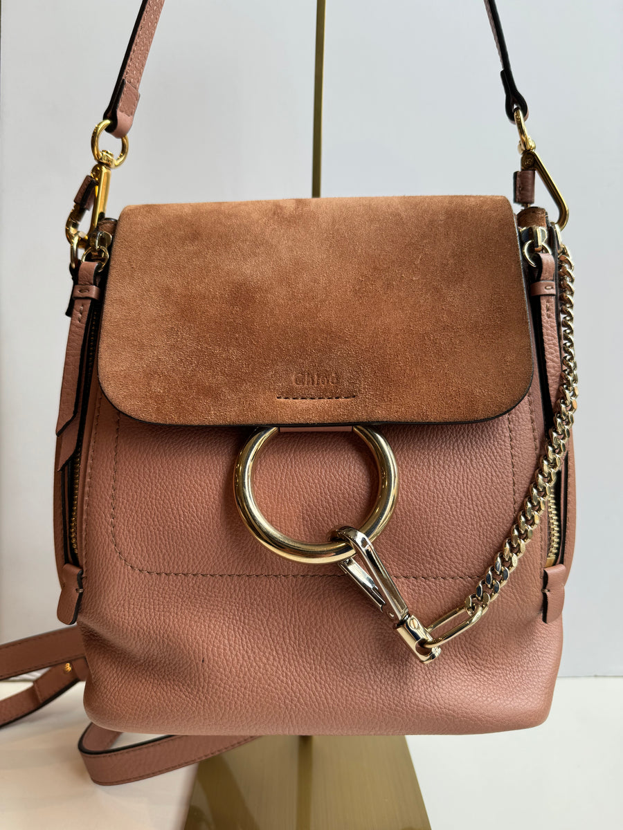 Chloé Faye Leather Backpack (Krystal F.)