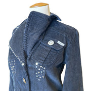 Black Cowgirl Corduroy Jacket, 1990s, 36” Bust
