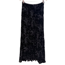 Load image into Gallery viewer, Black Velvet Burnout Skirt, 90’s, 30” Waist
