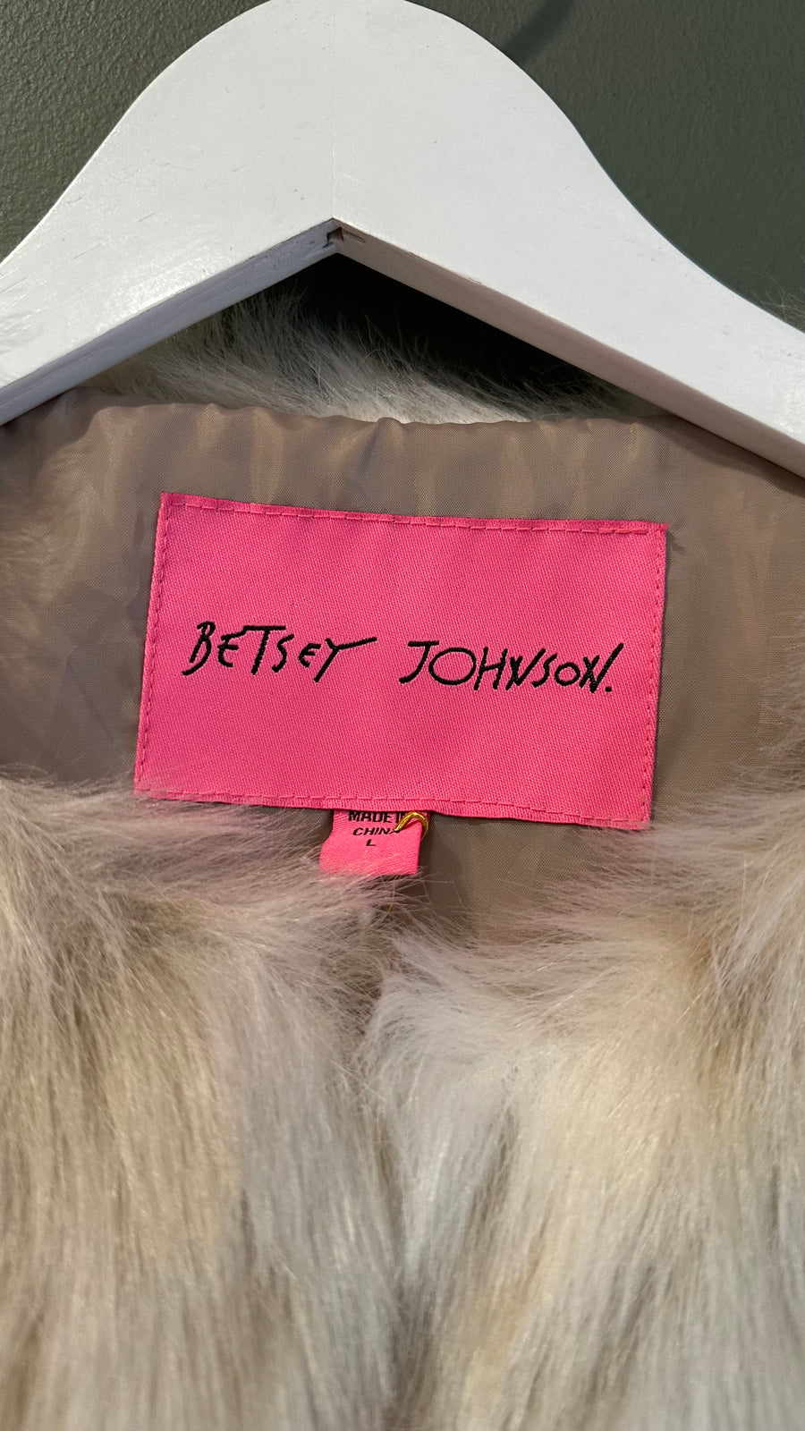 Betsey Johnson Fur Vest, 1990s, 44” Bust