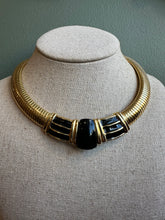 Load image into Gallery viewer, Gold and Black Art Deco choker