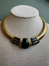 Load image into Gallery viewer, Gold and Black Art Deco choker