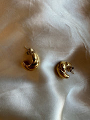 Baby vintage croissant earrings