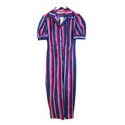 Purple Striped Jumpsuit, 1980’s, 38” Bust