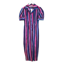 Load image into Gallery viewer, Purple Striped Jumpsuit, 1980’s, 38” Bust
