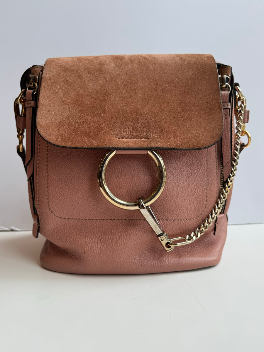 Chloé Faye Leather Backpack (Krystal F.)