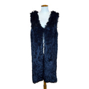 Black Shag Vest, 1990s, 44” Bust