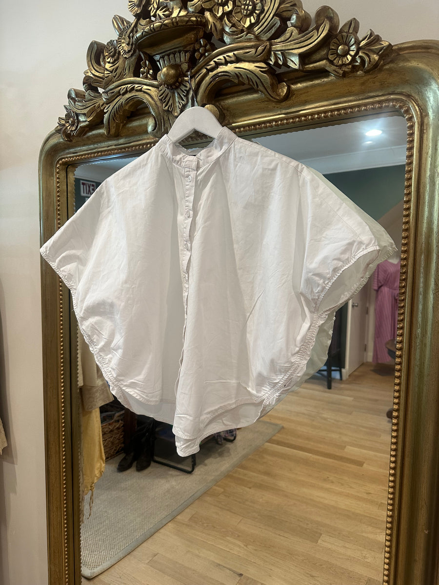 Faiza - Meg white cotton top, 2000’s, 62” across