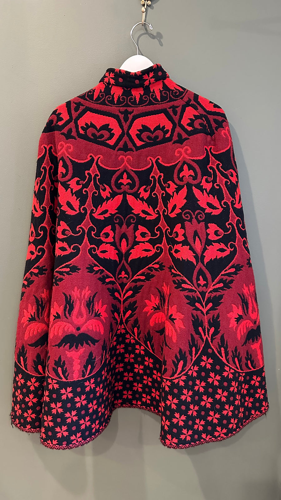 Red Tapestry Cape, 1960’s, 48” Bust
