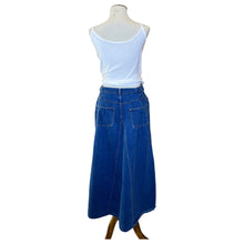 Load image into Gallery viewer, Denim Maxi Skirt, 1990’s, 30” Waist