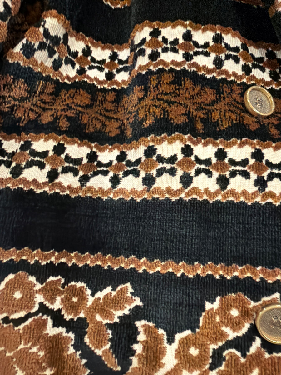 Brown Chenille Coat, 1960s, 44” Bust