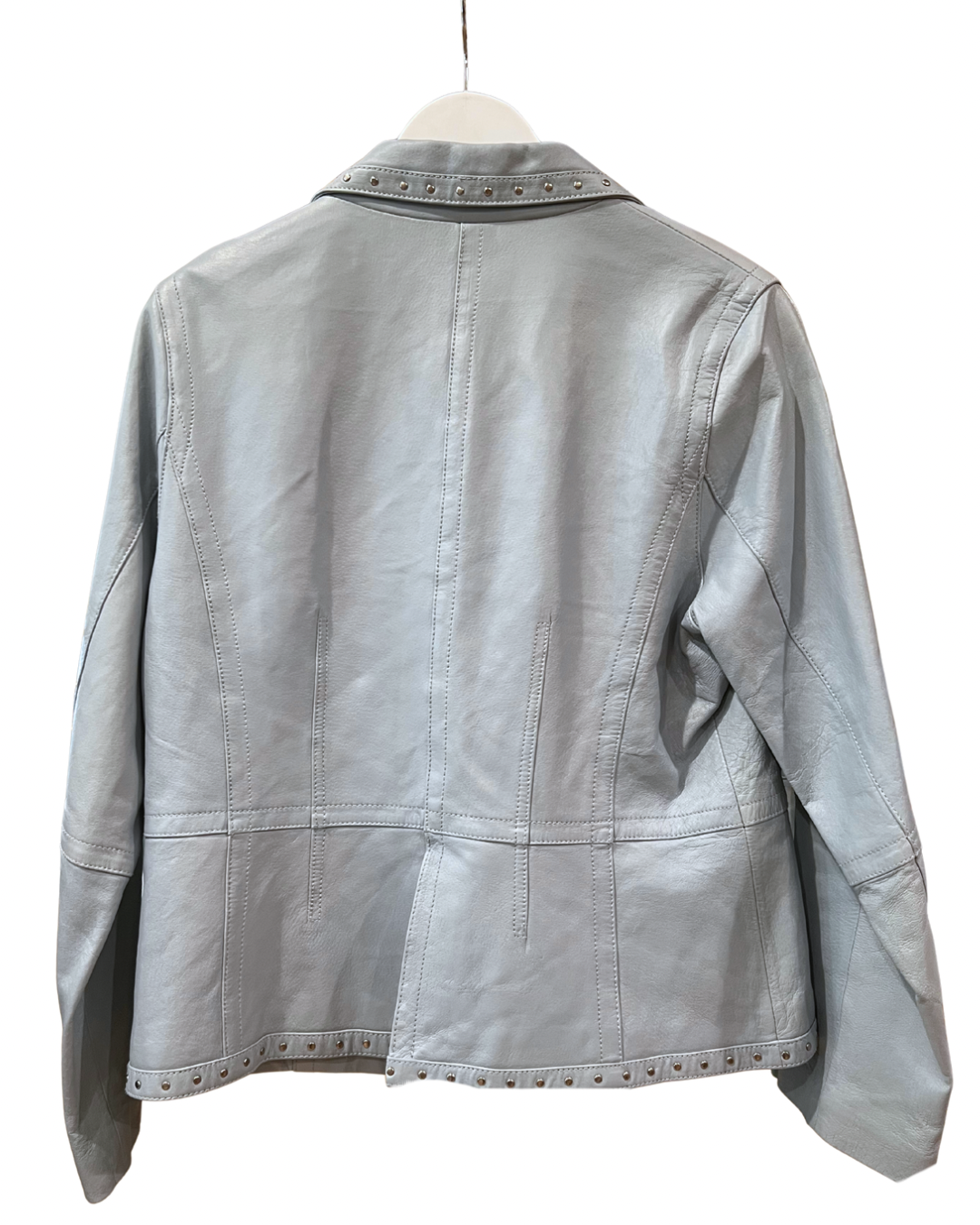 Powder Blue Leather Jacket, 1990’s, 38” Bust