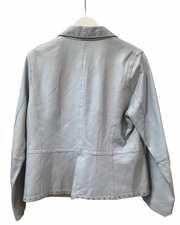 Powder Blue Leather Jacket, 1990’s, 38” Bust
