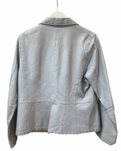 Load image into Gallery viewer, Powder Blue Leather Jacket, 1990’s, 38” Bust
