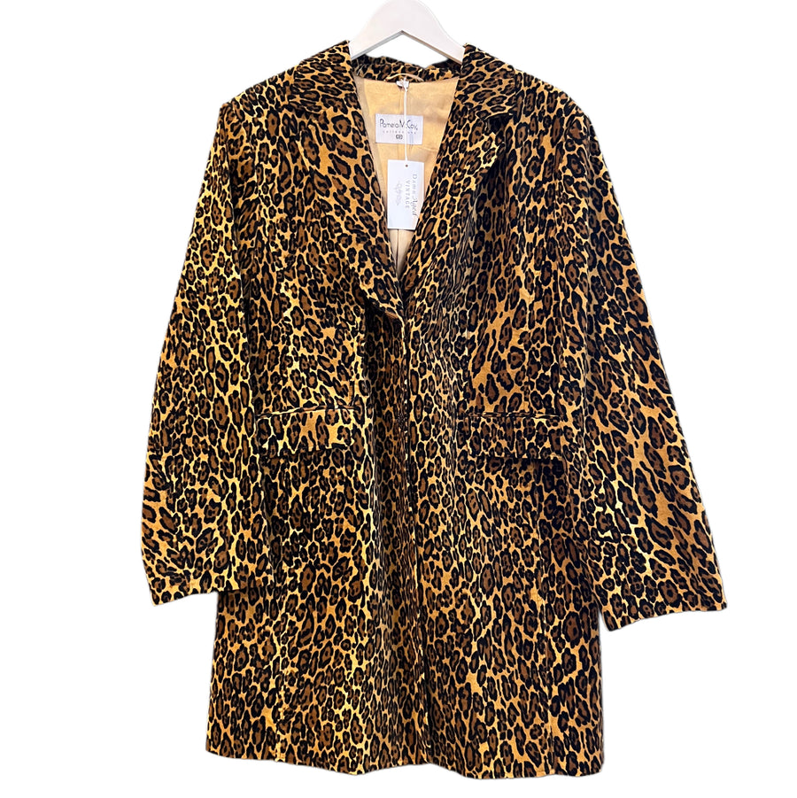 Cheetah Print Blazer, 1990s, 46” Bust