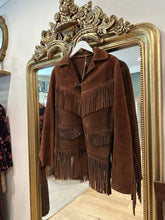 Load image into Gallery viewer, Vintage Fringe Leather Coat, 1970’s, 40” Bust, As is