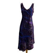 Load image into Gallery viewer, Brown Velvet Dress with Black, 1990’s, 38” Bust
