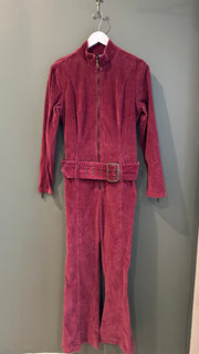 Red Corduroy Jumpsuit, 1990s, 34” Bust, 28” Waist