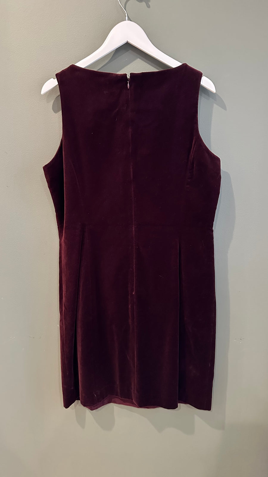 Red Velvet Dress, 1990s, 42” Bust