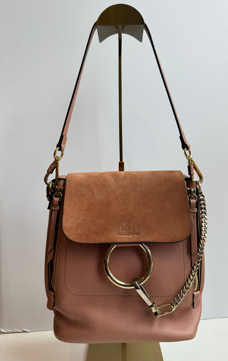 Chloé Faye Leather Backpack (Krystal F.)