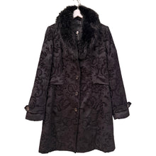 Load image into Gallery viewer, Black Jacquard Coat, 90’s, 38” Bust, as is