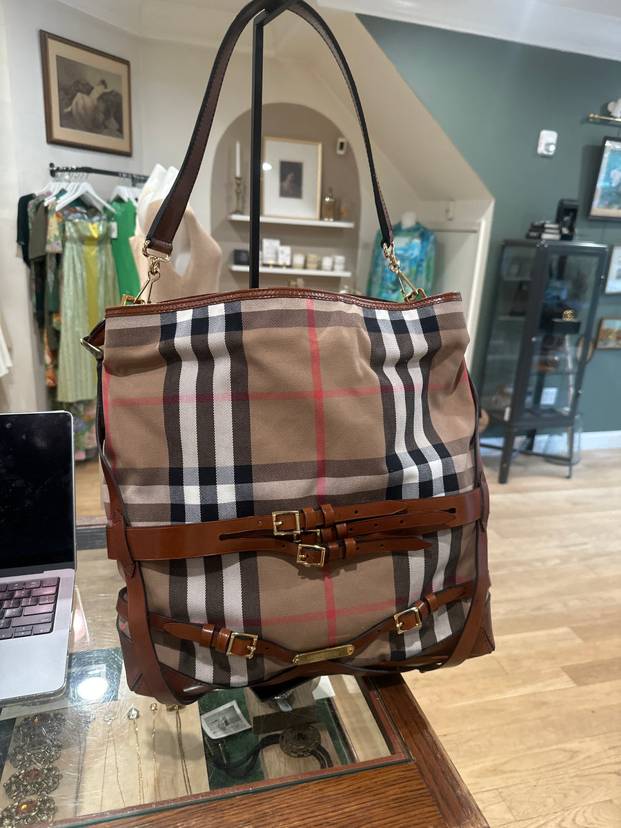 Liz S - Burberry House Check Gosford Bridle Hobo Bag