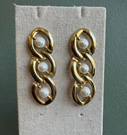 Chunky Pearl Chain Earrings