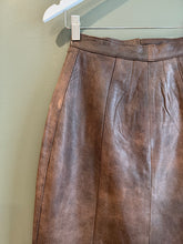 Load image into Gallery viewer, Leather Skirt, 1990’s, 24” Waist, As is