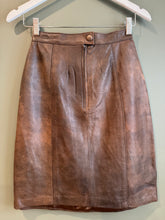 Load image into Gallery viewer, Leather Skirt, 1990’s, 24” Waist, As is