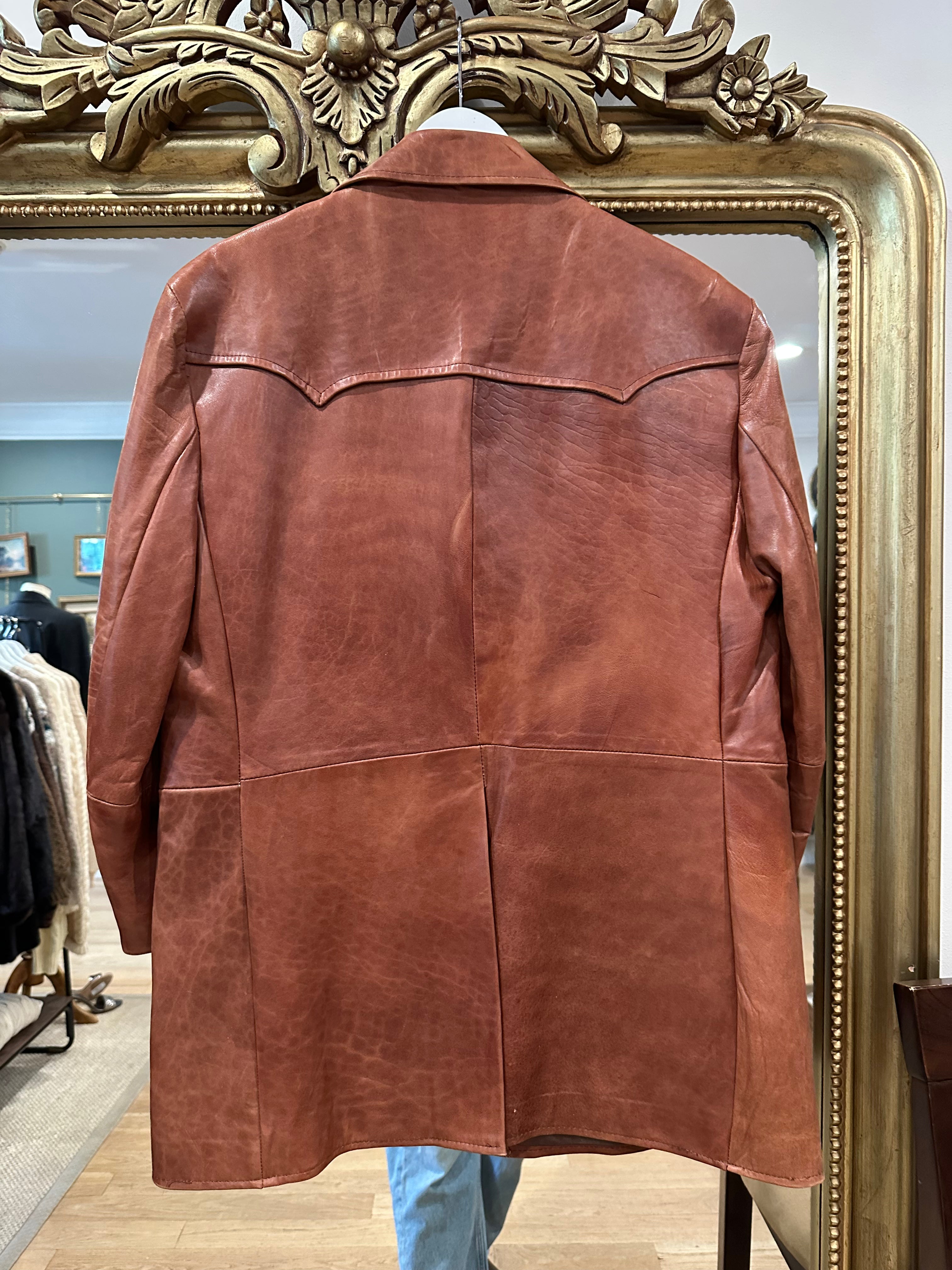 70’s leather Blazer, 45” Bust