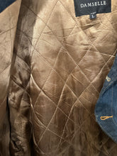 Load image into Gallery viewer, Denim Jacket with Beige Fox Fur Collar, 46" Bust, 1990's