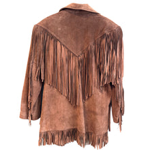 Load image into Gallery viewer, Brown Fringe Jacket, 48" Bust