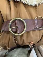 Load image into Gallery viewer, Janet - 1970's Brown Trench w/ Lamb trim &amp; MK belt, 38" Bust, As is