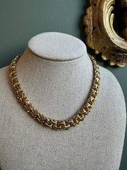 Vintage Flat Chain Link Necklace