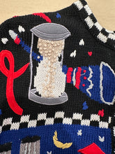 Load image into Gallery viewer, New Years Sweater, 1980’s, 40” Bust