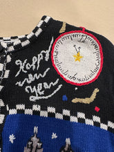 Load image into Gallery viewer, New Years Sweater, 1980’s, 40” Bust